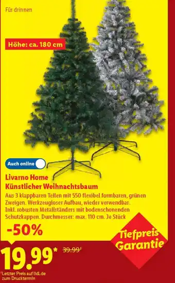 Lidl Livarno Home Künstlicher Weihnachtsbaum Angebot