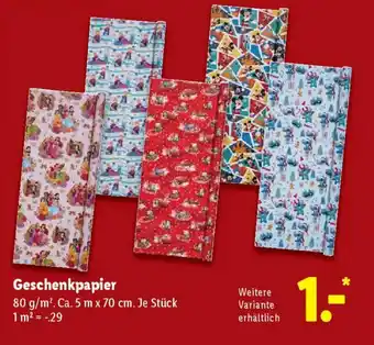 Lidl Geschenkpapier Angebot