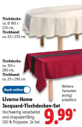 Lidl Livarno Home Jacquard-Tischdecken-Set Angebot