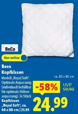 Lidl BeCo Kopfkissen Angebot