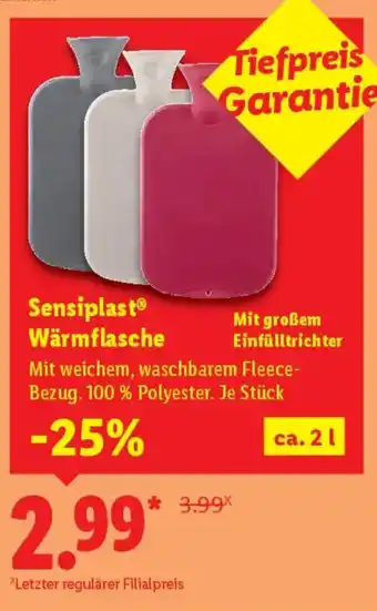 Lidl Sensiplast Wärmflasche Angebot