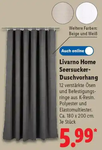 Lidl Livarno Home Seersucker Duschvorhang Angebot