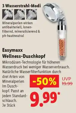 Lidl 3 Wasserstrahl-Modi Easymaxx Wellness-Duschkopf Angebot