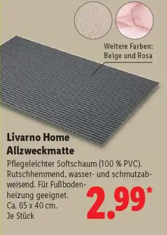 Lidl Livarno Home Allzweckmatte Angebot