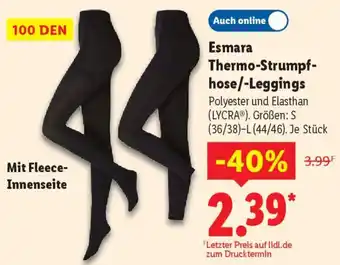 Lidl Esmara Thermo-Strumpfhose/-Leggings Angebot