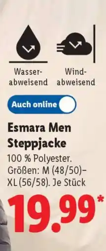 Lidl Esmara Men Steppjacke Angebot