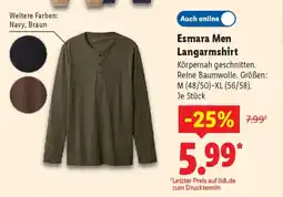 Lidl Esmara Men Langarmshirt Angebot