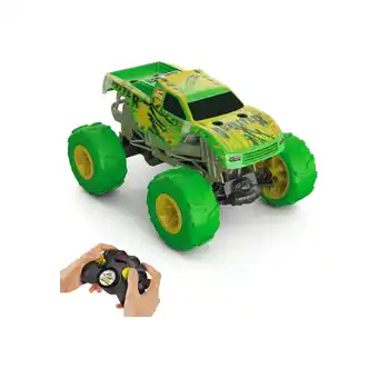 Netto Marken-Discount Mattel HTP15 - Hot Wheels - Monster Trucks - RC-Truck, 1:15, leuchtet im Dunkeln, Gunkster Angebot