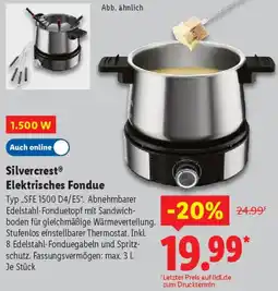 Lidl Silvercrest Elektrisches Fondue Angebot