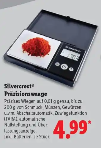 Lidl SilvercrestⓇ Präzisionswaage Angebot
