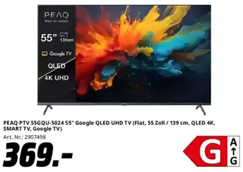 Saturn PEAQ PTV 55GQU-5024 55" Google QLED UHD TV Angebot
