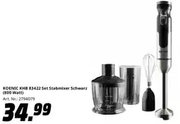Saturn KOENIC KHB 83422 Set Stabmixer Schwarz (800 Watt) Angebot