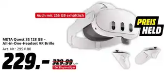 Saturn META Quest 3S 128 GB All-in-One-Headset VR Brille Angebot