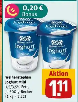 REWE WEIHENSTEPHAN Joghurt mild Angebot