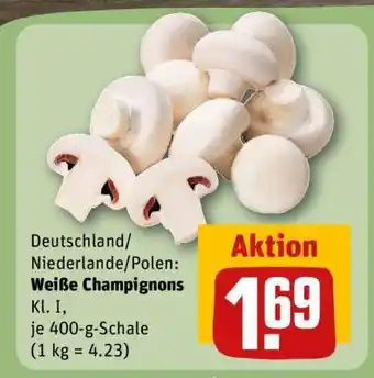 REWE Weiße Champignons Angebot