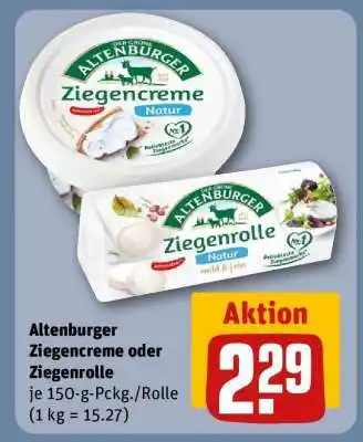 REWE Altenburger Ziegencreme oder Ziegenrolle Angebot