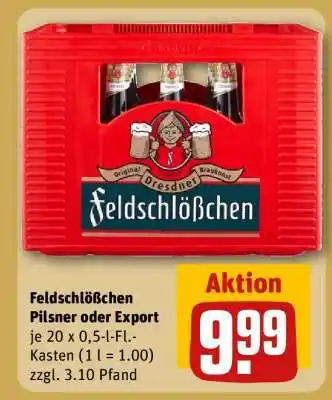 REWE Feldschlößchen Pilsner oder Export Angebot