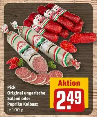 REWE Pick Original ungarische Salami oder Paprika-Kolbasz Angebot
