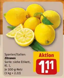 REWE Zitronen Angebot