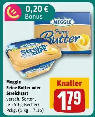 REWE MEGGLE Feine Butter oder Streichzart Angebot