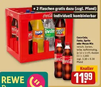REWE Coca-Cola, Fanta, Sprite oder Mezzo Mix Angebot