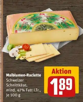 REWE Maibluemen Raclette Angebot