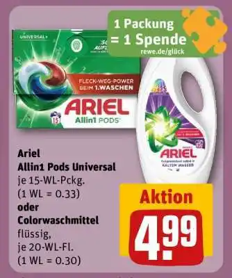 REWE Ariel Allin1 Pods Universal Angebot