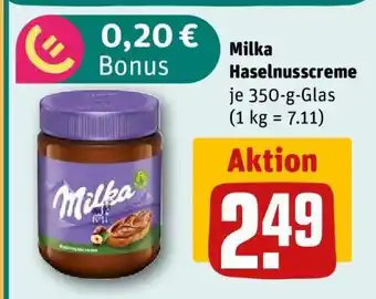 REWE MILKA Haselnusscreme Angebot
