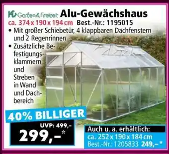 Norma Alu-Gewächshaus Angebot