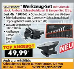 Norma Werkzeug-Set mit Schraubstock, Amboss, Schraubschlüssel & Zangen-Set 12tlg Angebot