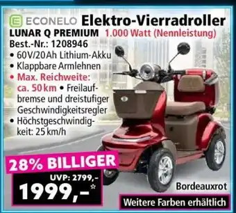 Norma ECONELO Elektro-Vierradroller LUNAR Q PREMIUM Angebot