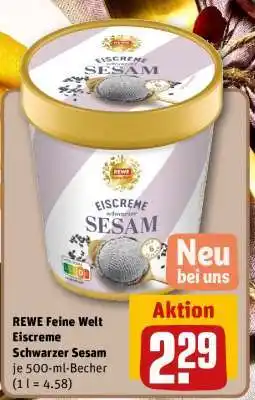 REWE REWE Feine Welt Eiscreme Schwarzer Sesam Angebot