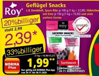 Norma Geflügel Snacks Angebot
