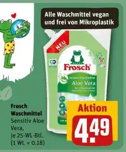 REWE Frosch Waschmittel Sensitiv Aloe Vera Angebot