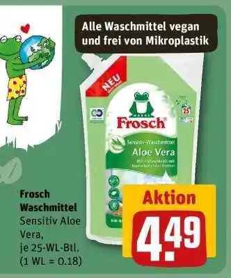 REWE Frosch Waschmittel Sensitiv Aloe Vera Angebot