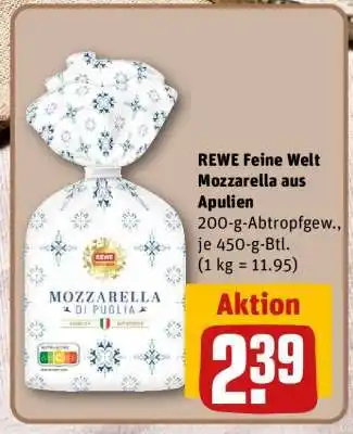 REWE REWE Feine Welt Mozzarella aus Apulien Angebot