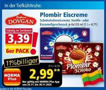 Norma Plombir Eiscreme Angebot