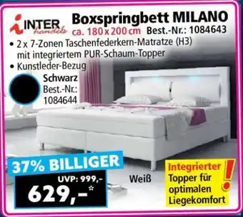 Norma Boxspringbett MILANO Angebot