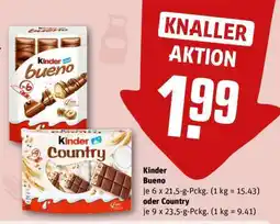 REWE Kinder Bueno oder Country Angebot
