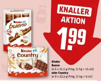 REWE Kinder Bueno oder Country Angebot