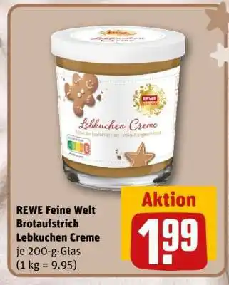REWE REWE Feine Welt Brotaufstrich Lebkuchen Creme Angebot
