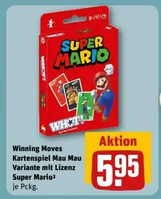 REWE Winning Moves Kartenspiel Mau Mau Variante mit Lizenz Super Mario Angebot