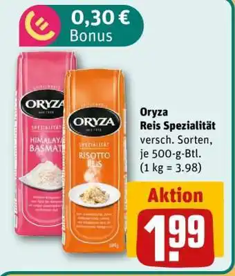 REWE Oryza Reis-Spezialität Angebot