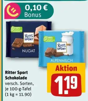 REWE Ritter Sport Schokolade Angebot
