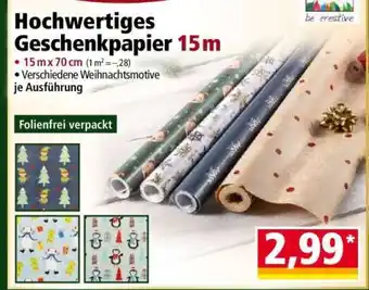 Norma Hochwertiges Geschenkpapier 15 m Angebot