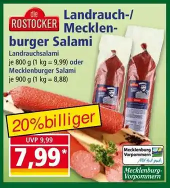 Norma Landrauch-/Mecklenburger Salami Angebot