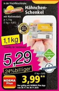 Norma Hähnchen- schenkel Angebot