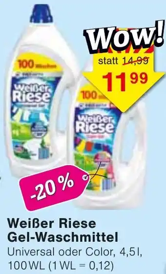 Wiglo Wunderland Weißer Riese Gel-Waschmittel Angebot