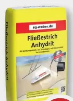 B1 Discount Baumarkt Saint-Gobain Weber Anhydrit-Fließestrich Angebot