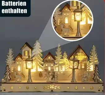 B1 Discount Baumarkt LED-Deko Winterdorf Angebot